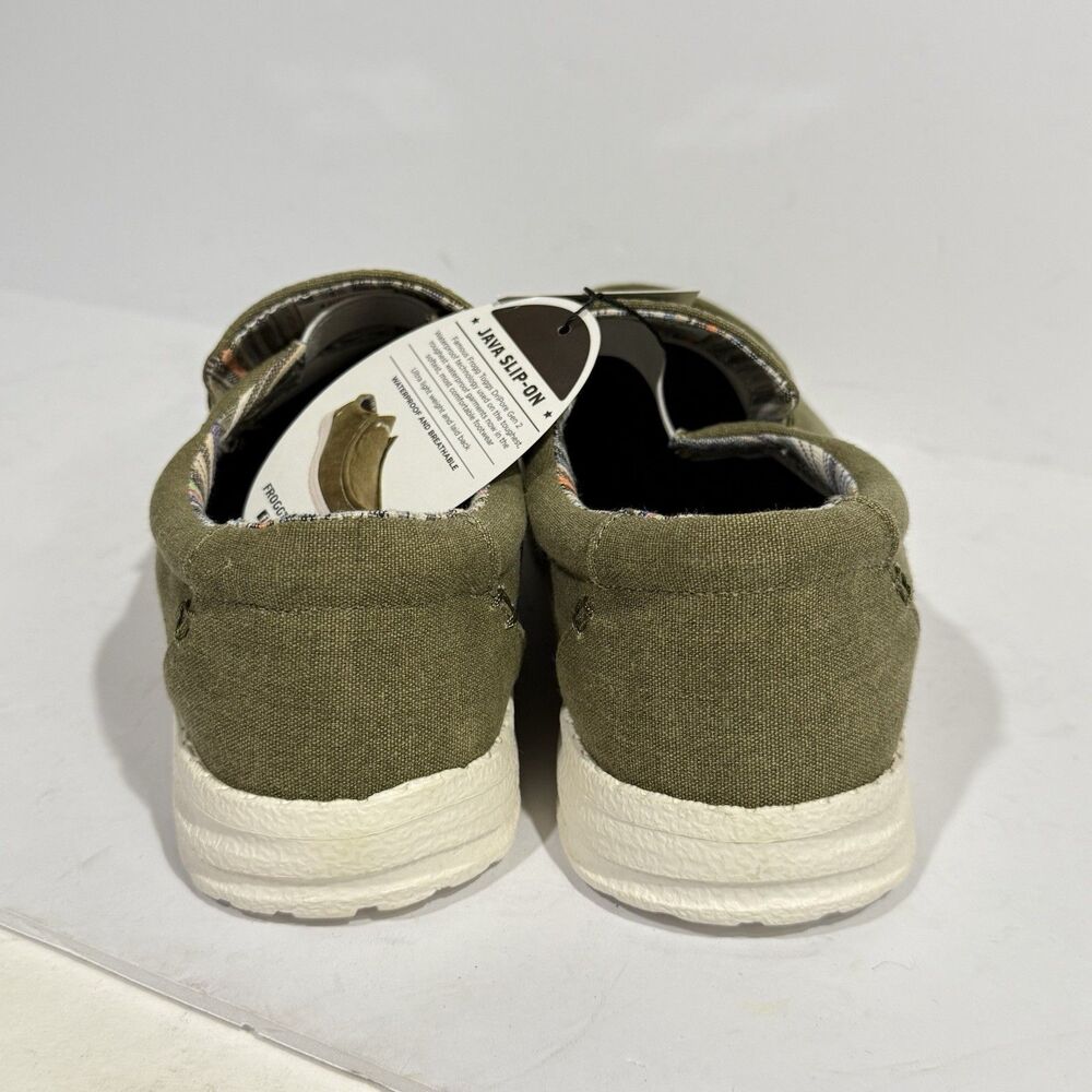 NWT Frogg Toggs Olive Green Java Sneakers Slip On Size 8 Men’s Shoes - Picture 9 of 16